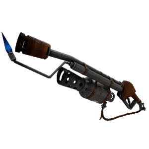 Damascus and Mahogany Flame Thrower (Minimal Wear)