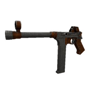 Damascus and Mahogany SMG (Minimal Wear)